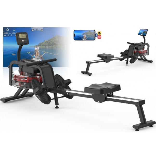 Heavy Duty Iron Rowing Machine, Full Body Home Row Trainer with LCD Monitor, Adjustable Resistance & Comfort Seat for Indoor Cardio Workout